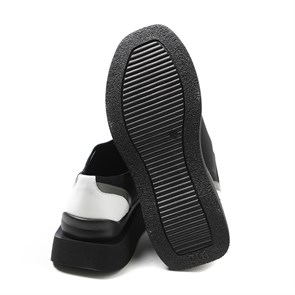 Kadın Günlük Ayakkabı GTN-20673 John May Strech Siyah-Beyaz-Koyu Gri