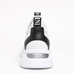 Kadın Sneaker E218031D NeroGiardini SKIPPER BIANCO T.BRILL ARGENTO GRACE BIANCO-GRIGIO  GUANTO N