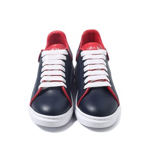 Kadın Sneaker MZN-1010-104 John May  Lacivert Deri-Kırmızı Deri