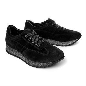 Kadın Spor   Oxford-Ayakkabı MS- 103-26 BLA JOHN MAY SUEDE BLACK