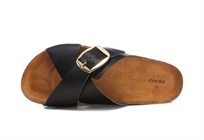KAHVE Kadın Sandalet 5835 Frau Natural-S Sandals Leather Nero